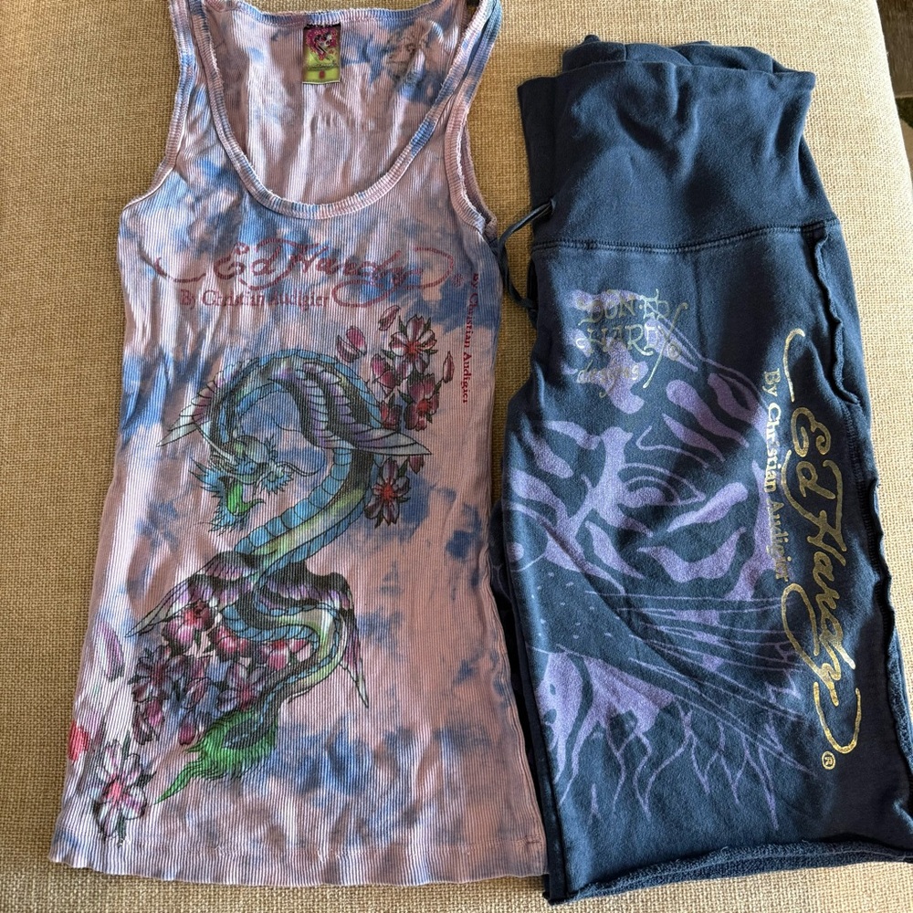 Ed Hardy Tank and Shorts Loungewear Set